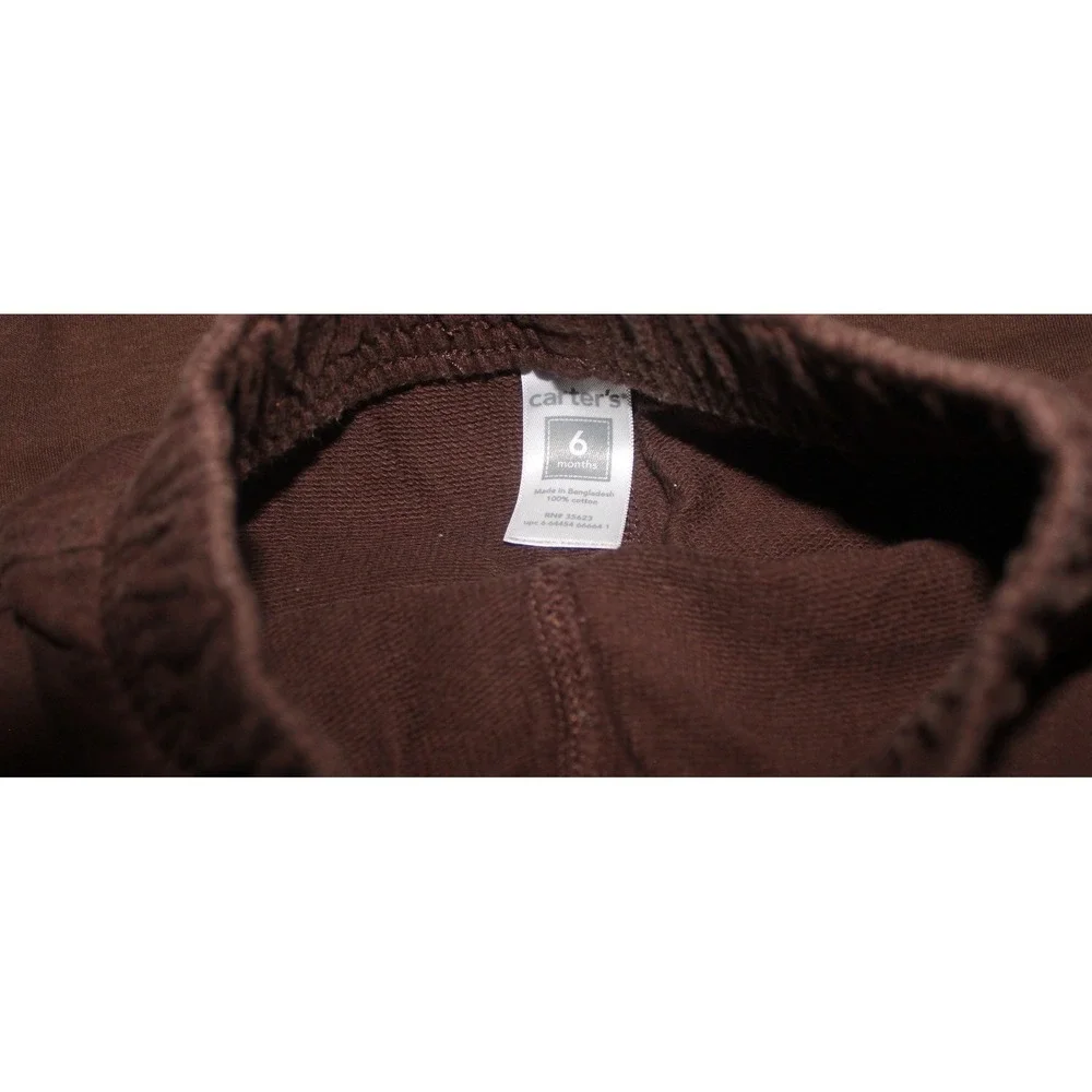 Carters Baby Boy 3pc Brown Bear Sherpa Jacket Hoodie Pants Set 6 Months